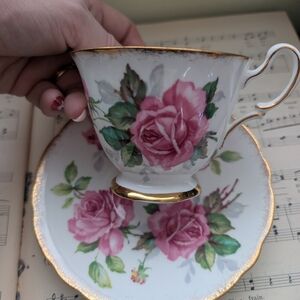 Stafford Berkeley Rose Bone China Saucer